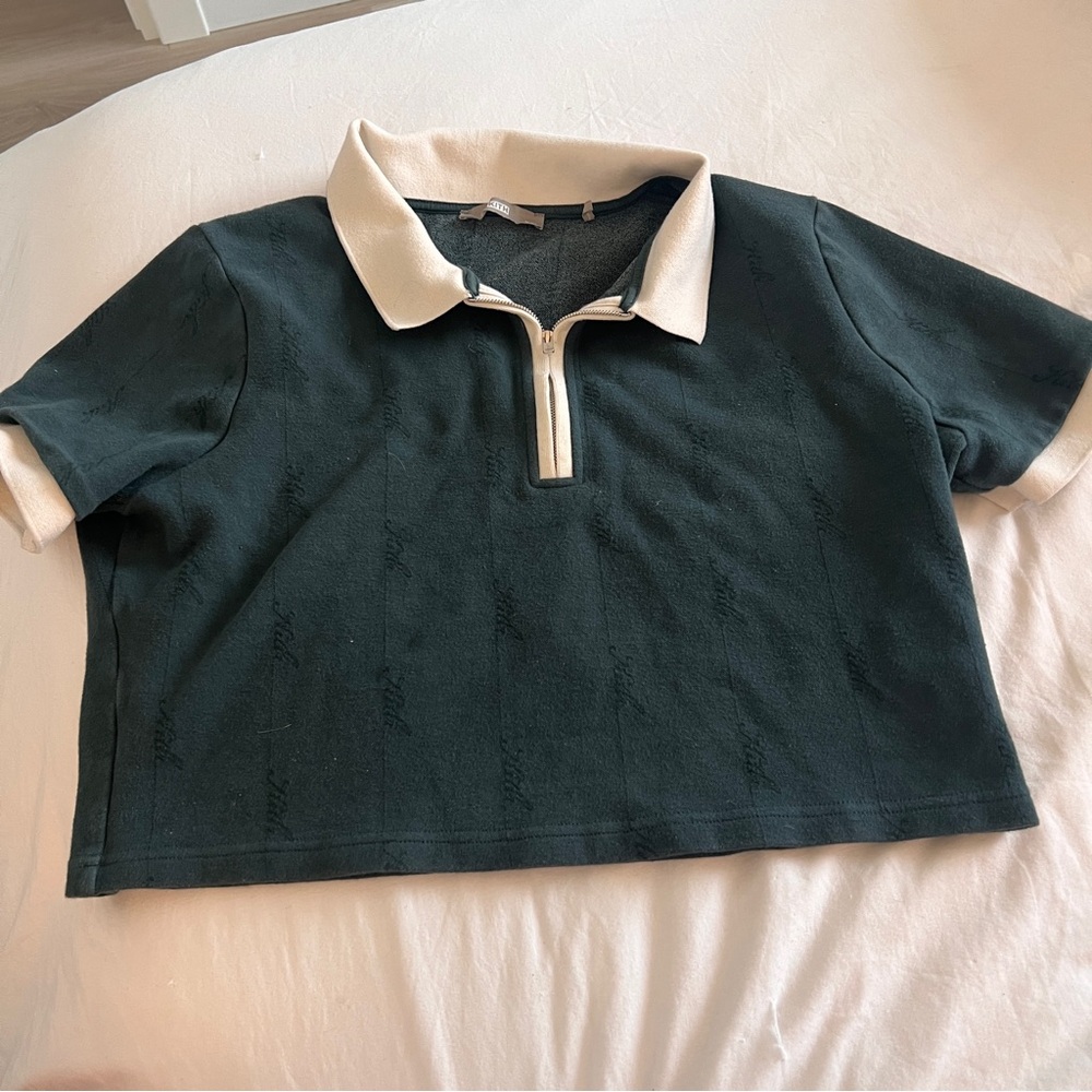 KITH - T-Shirt with zip and collar
